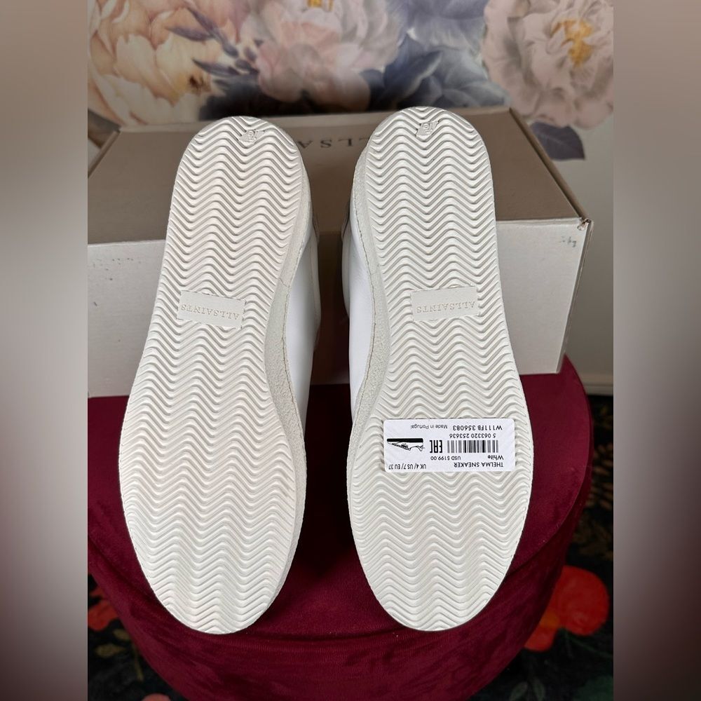 New ALLSAINTS Thelma Sneaker in White leather shoe designer - Picture 6 of 12